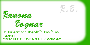 ramona bognar business card